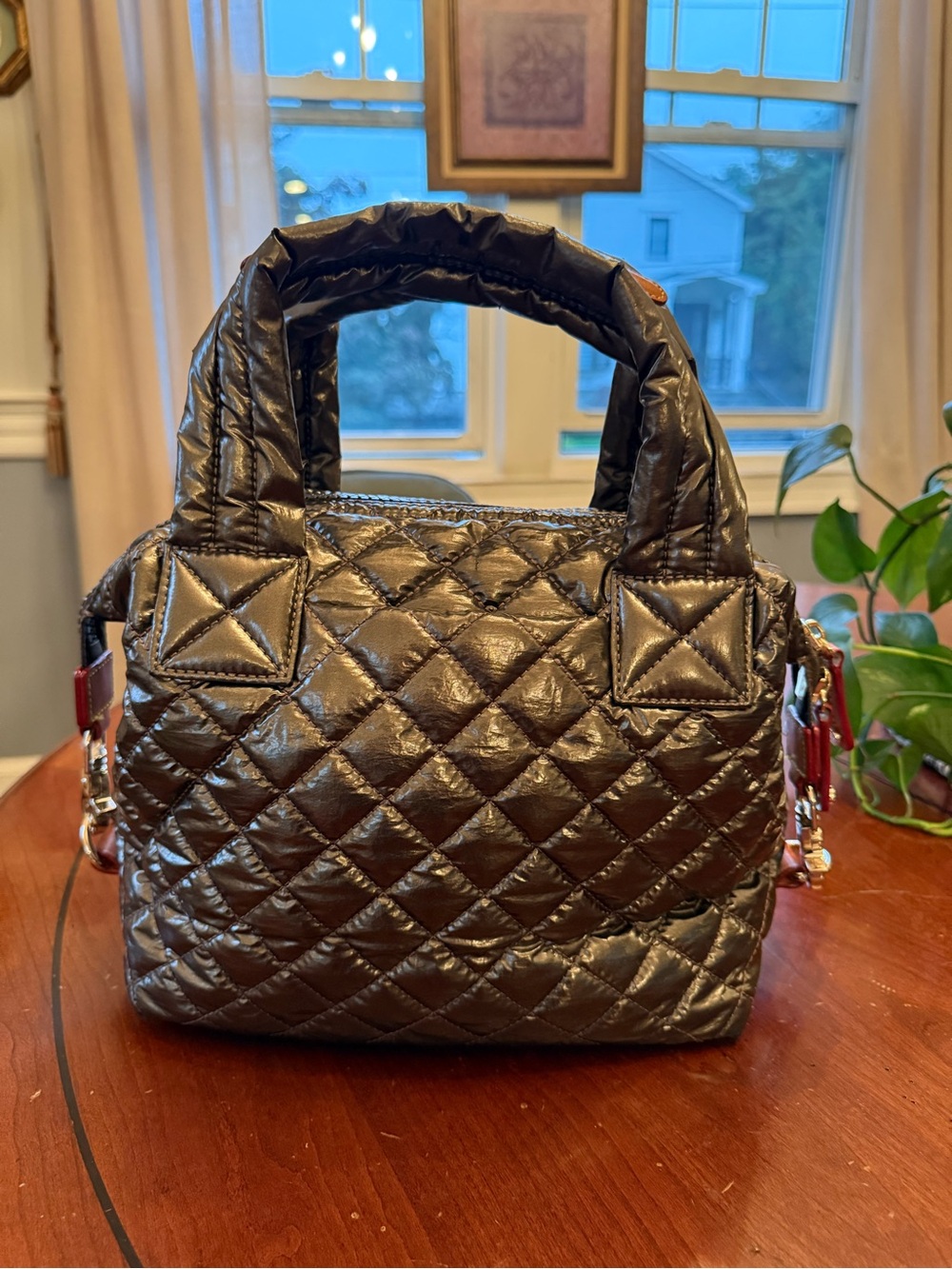 Mz Wallace Sutton Moon Dust Metallic Lacquer Quilted Bag - Picture 5 of 11
